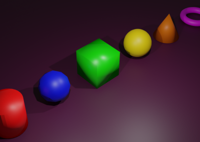 Blender 3D Shapes Rendered Using Cycles